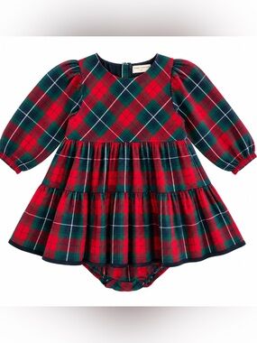 Pink Chicken 18-24M NWT Tartan Plaid Christmas Dress Bloomer Set